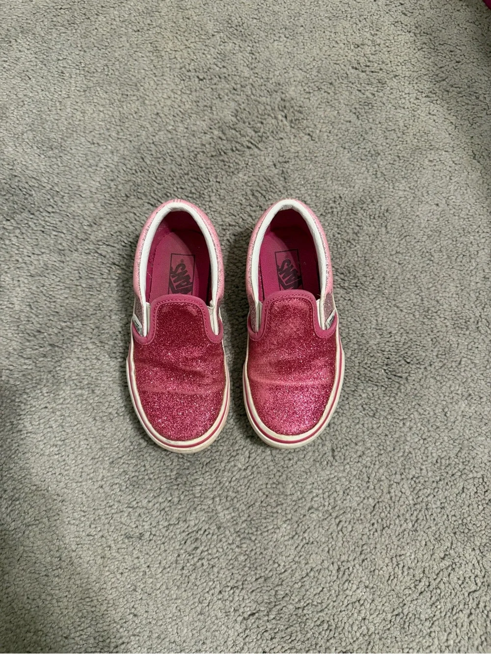 Vans Kids' Slip-On Glitter Sneakers - Pink size 11